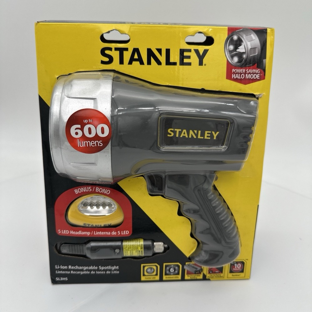 STANLEY SL3HS Rechargeable Up To 600 Lumen LED Lithium Ion Spotlight - NEW